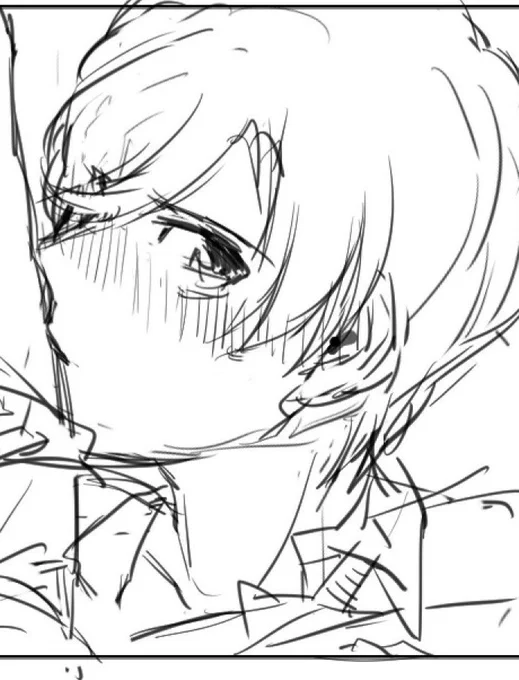 下書きだけど可愛く描けたましゃと 