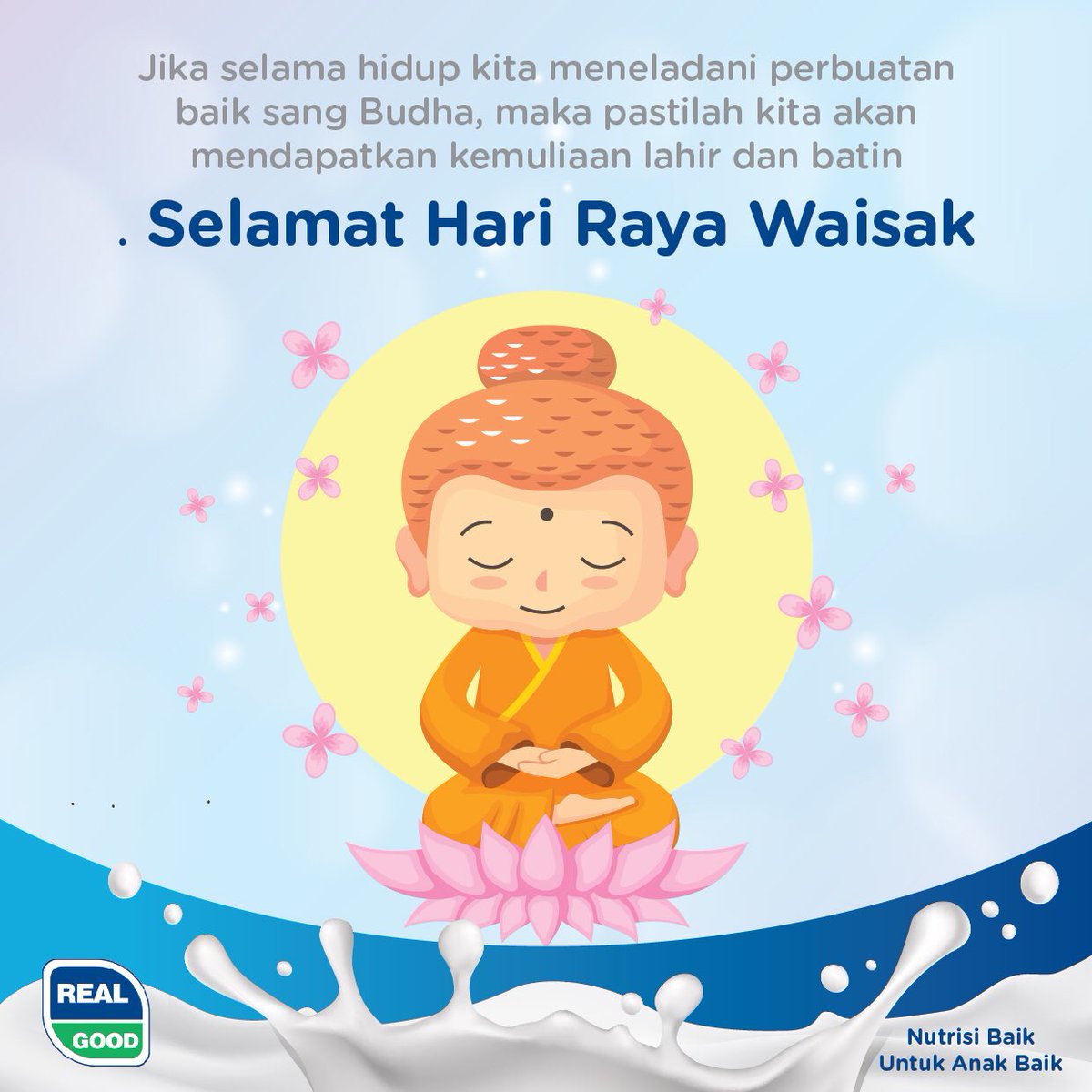 realgood_id's tweet photo. Selamat Hari Raya Waisak, Anak Baik dan Ibu Baik! Saat ini juga bisa jadi momen yang tepat untuk berkumpul bersama keluarga atau kerabat. Anak Baik dan Ibu Baik punya rencana apa hari ini? Yuk, sharing di kolom komen! https://t.co/roAczUzgJG