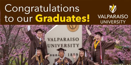 ValpoAdmission's tweet image. It is with great pride that every year at commencement we get to see students who walked through our office a few years ago as prospective students walk across the stage as college graduates. Congratulations to the Class of 2019 on your graduation day! #ValpoGrad #GoValpo