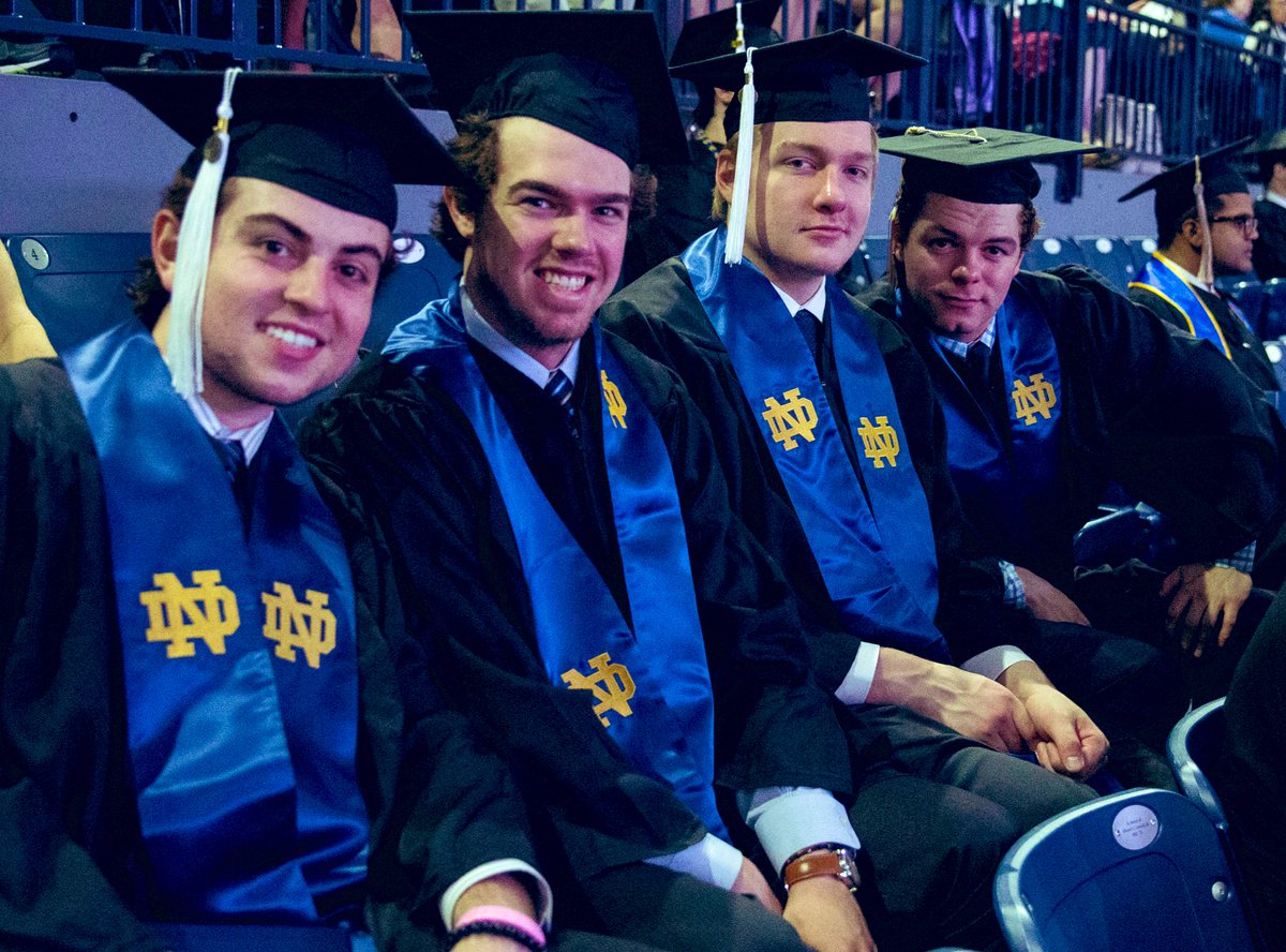 🎓 | 🏒 Stick taps to our Class of 2019!

The first Irish class to play in four NCAA tournaments added: 

☘️ 1 B1G regular season title

☘️ 2 B1G tournament championships 

☘️ 2 Frozen Fours 

☘️ 1 national title game appearance

☘️ 4 Notre Dame degrees!