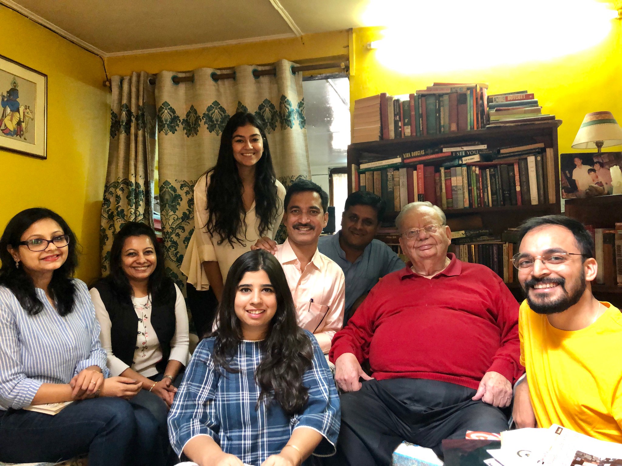 Team Puffin at Ruskin Bond\s house to wish him Happy Birthday! 