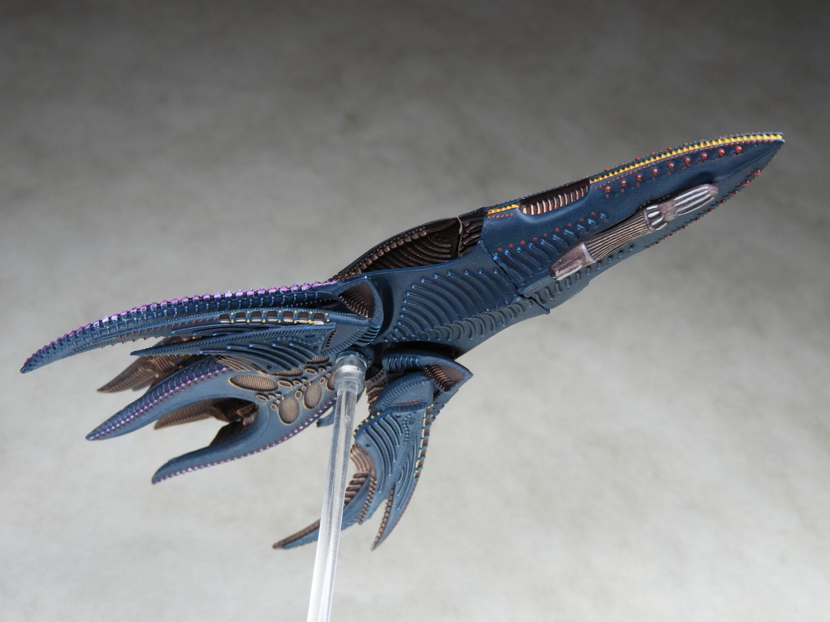 pentel752's tweet image. ドロップフリートコマンダー
THE BANSHEE CLASS BATTLECRUISER
完成しました。イカのようなシルエットと大量のモールドが素敵です。
その２へ続く
#DropfleetCommander