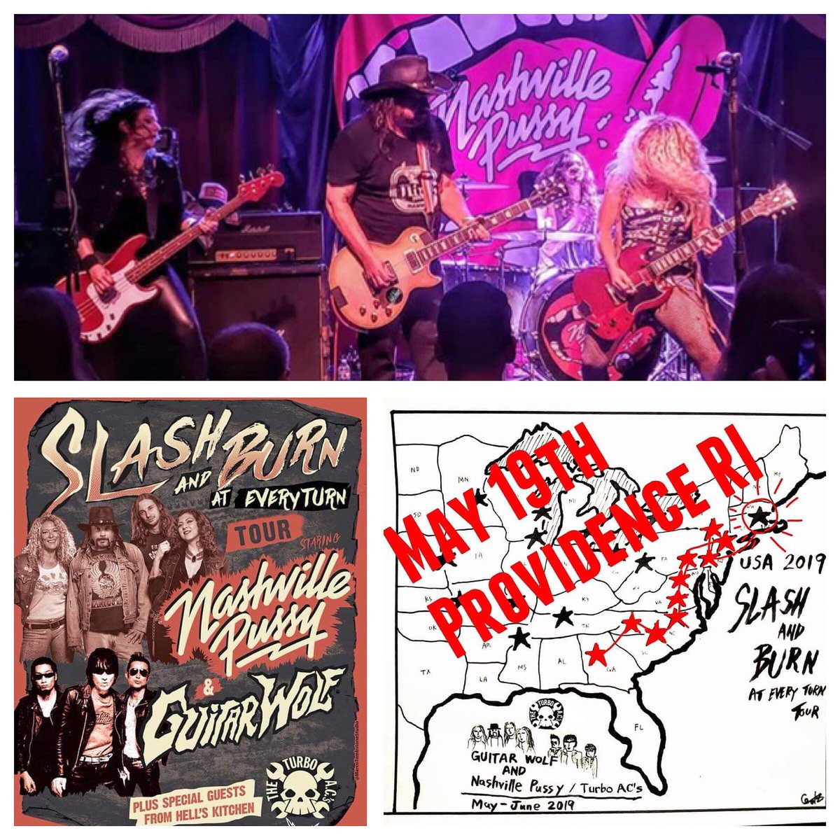 nashville_pussy's tweet photo. Providence, RI!!! TONIGHT! Nashville Pussy, Guitar 🐺 Wolf, and Turbo A.C.’s ⚡️at Alchemy! #nashvillepussy #guitarwolf #turboacs #providencerhodeisland #providence #rhodeisland #alchemy #alchemyprovidence @AtomicMusGroup @GuitarWolfJet @theturboacs https://t.co/jtgotovVfu
