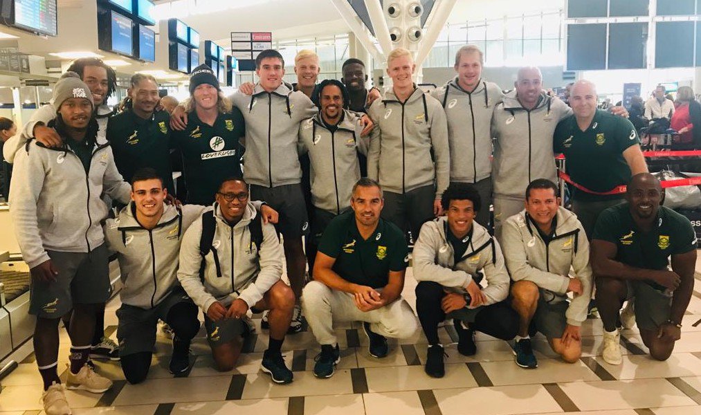 Blitzboks's tweet photo. And we are off! Safe travels to the team, we know you will make us proud in London and Paris! #WePlayForYou #BestOfUs
@CastleFreeSA @FNBSA @ASICS_ZA @ASICSRugby @WorldRugby7s https://t.co/pu4aHq649E