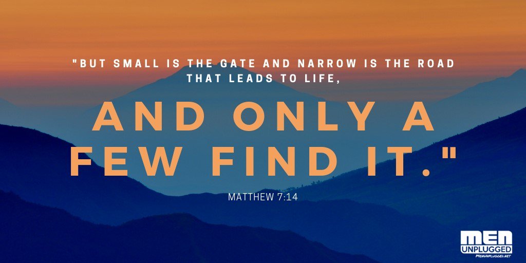 Men_Unplugged's tweet photo. We have to be ready to walk the walk. #menunplugged #verseoftheday #walkthewalk #narrowroad https://t.co/meDUq1Oq1a