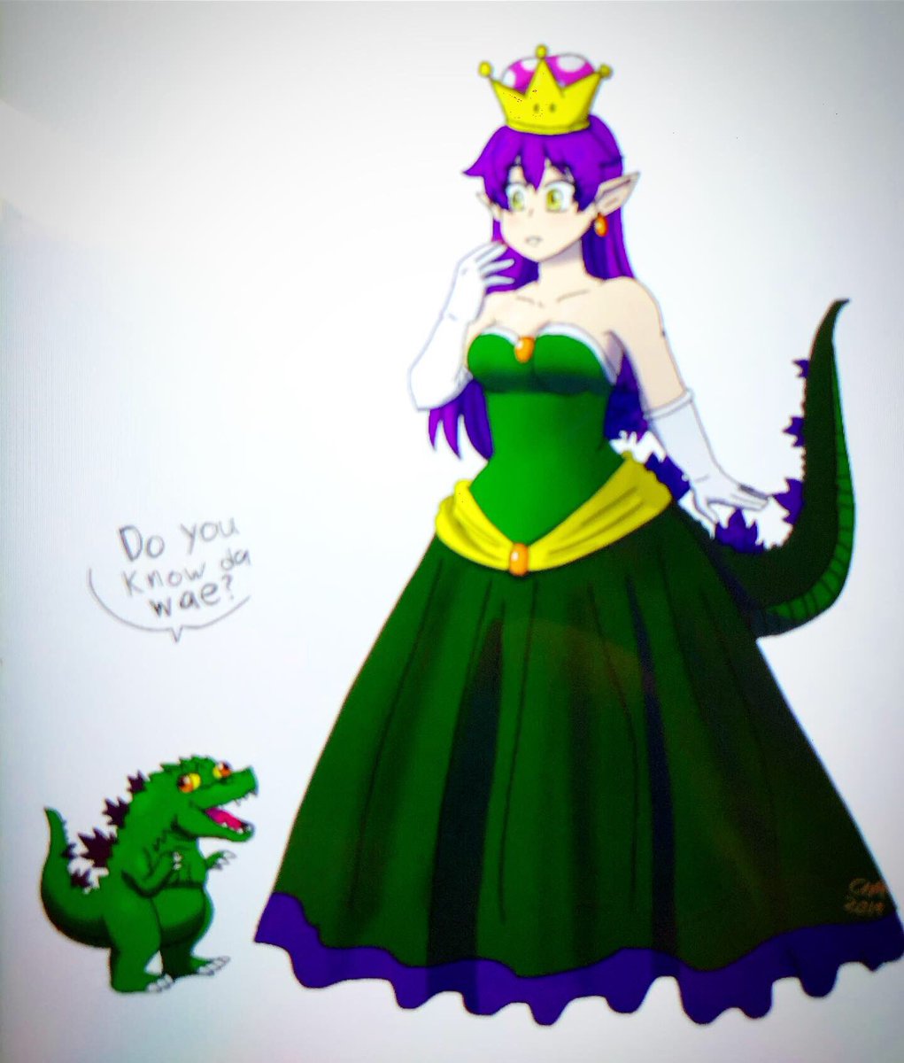 TheJetFalco's tweet photo. Godzillette &amp; Uganda Godzilla commission at #MSPcon #SpringCon! 
#Godzilla #godzillakingofthemonsters #kingofthemonsters #zilla #ugandaknuckles #meme #bowsette #mario #monsters #bowsettecosplay #cosplay #art #artist #drawing #coloring #copicmarkers #copic #doyouknowtheway #sketch https://t.co/dzKK3sC9Il
