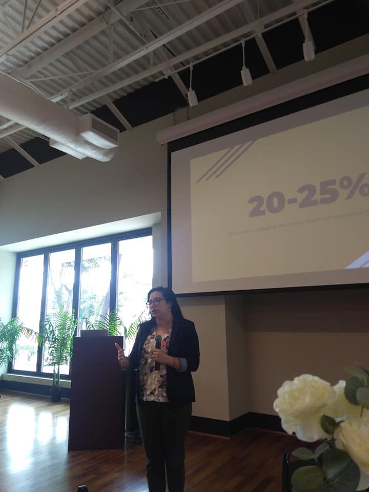 NLC_Houston's tweet image. NLC 2019 Houston Fellow Annaliese Bustillo gives a spark talk on launching the Define Your Line campaign @UHouston a campus-wide conversation about consent, empowerment, &amp;amp; sex positivity. #NLCHouston #NLC #sparktalk #NLCFamily