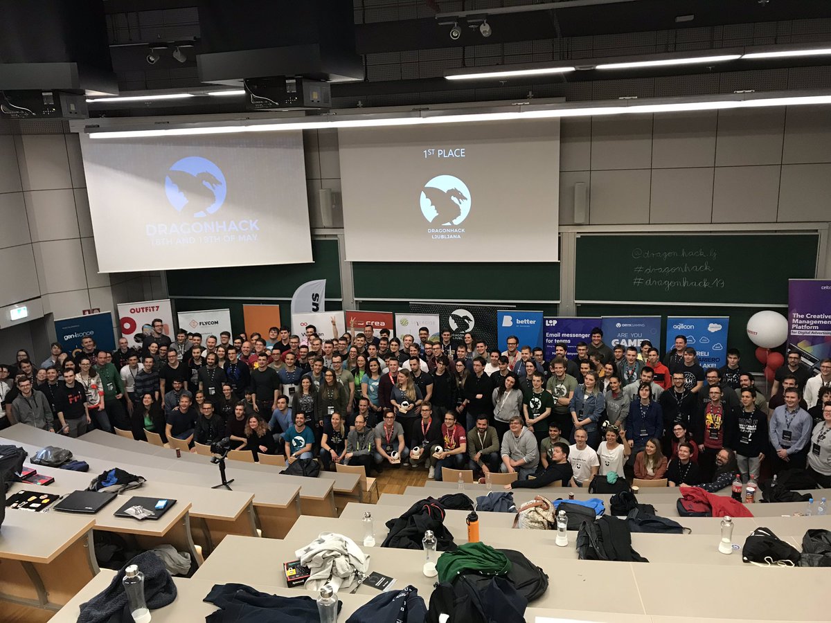 PuhekR's tweet photo. Winning team (holding the drones) won Best Bitcoin hack award. They needed just 24 hours to capture a video from security camera and post it to BSV as valid evidence. Congratulations! #BSV #BitcoinSV @DragonHackLJ https://t.co/4GNFHGH9KP