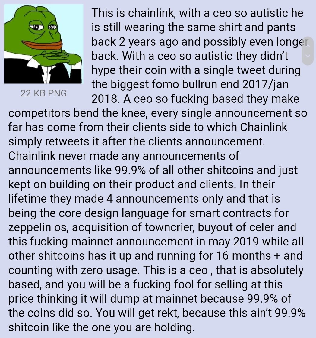 The authority of $link