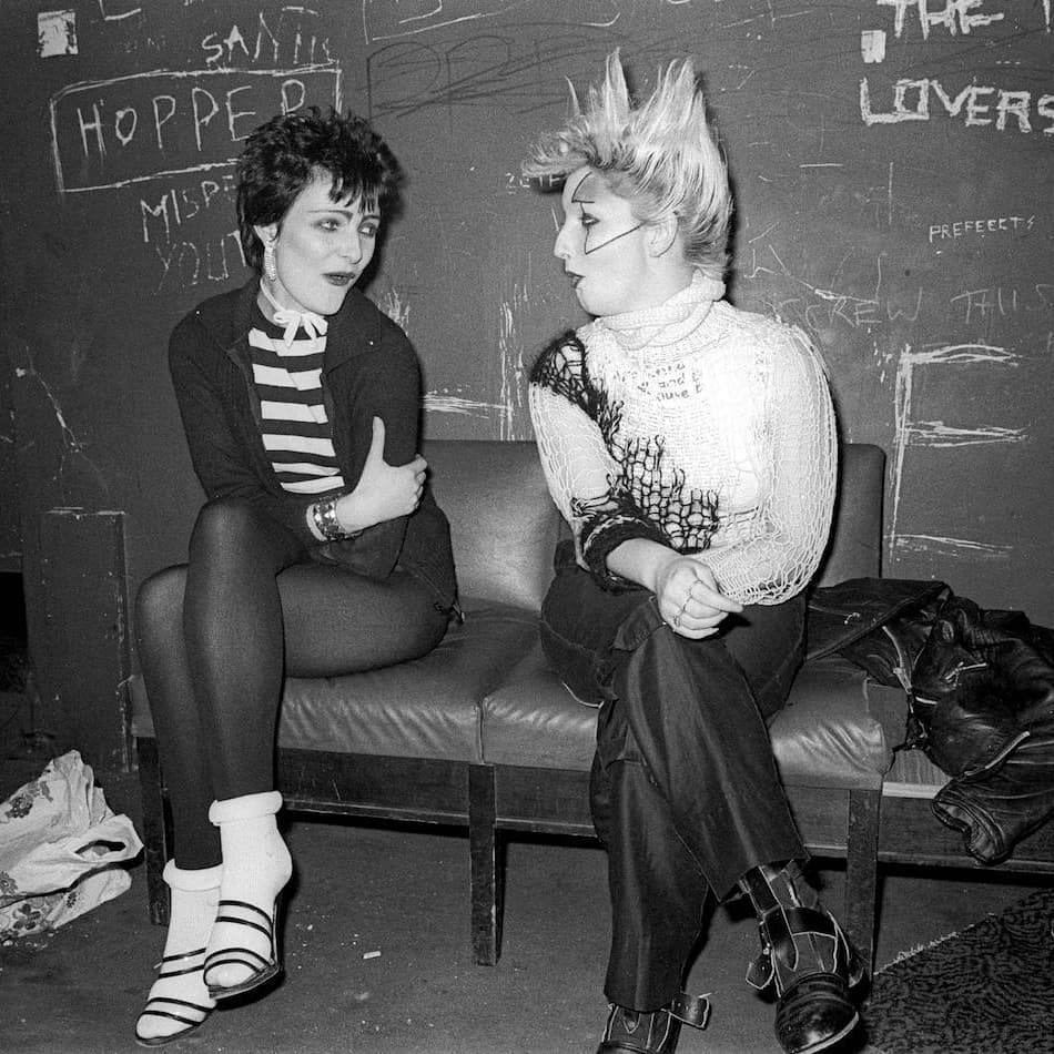 Siouxsie Sioux and Jordan at Eric's in Liverpool 1978, photographed by Ray Stevenson