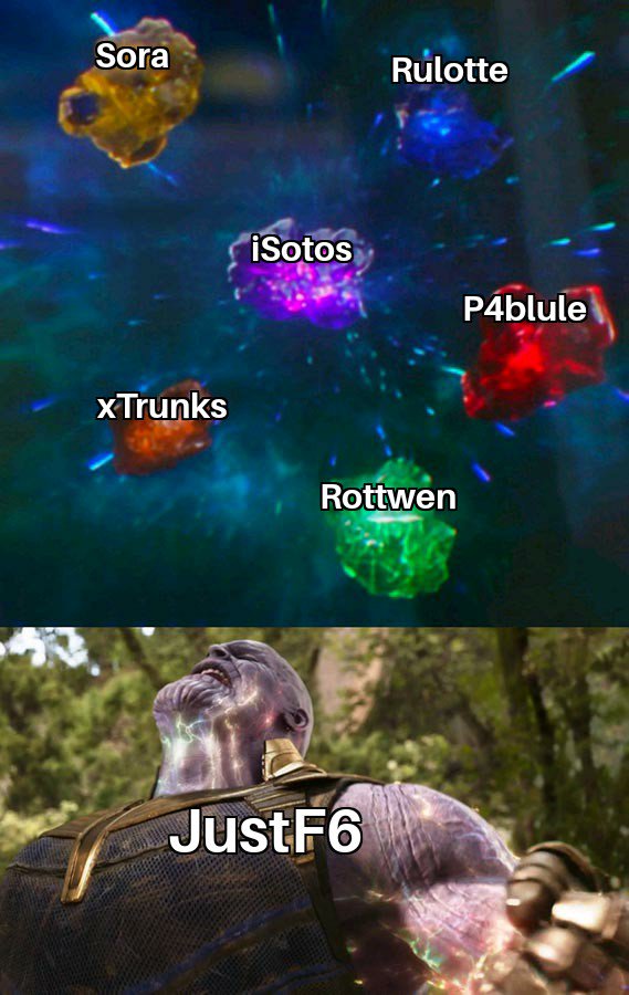 MojoWumpa's tweet photo. Lets go boys @Soraroxas88 @rulotte11 @totti_gr @P4BLuLe @minisotos28 @Rottwen @JustF6Smite 

#GoJustF6 https://t.co/dpyN1ccLF3