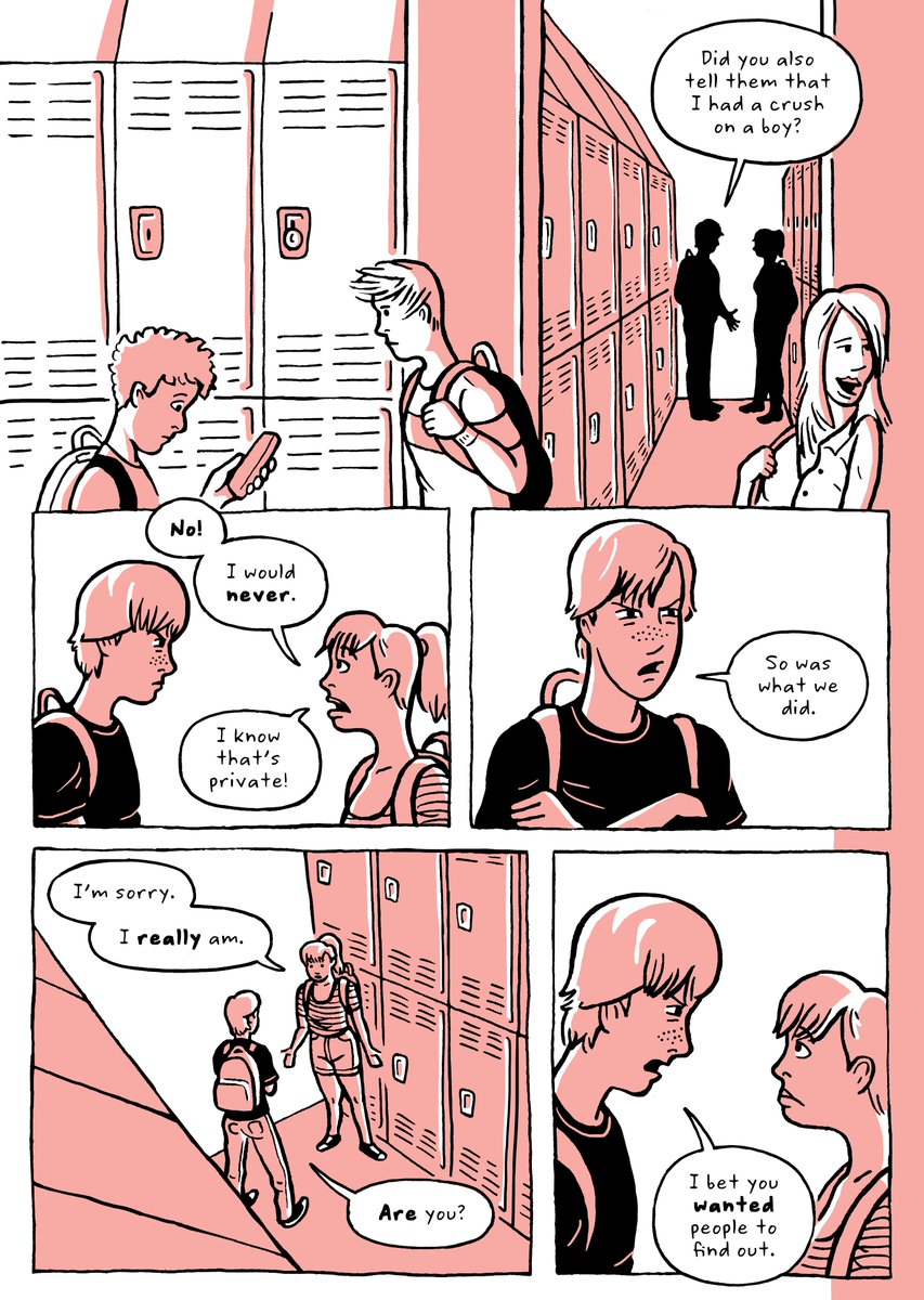 Finished a couple more sample pages from the #graphicmemoir today! Here's some teenage drama to enliven your Sunday.