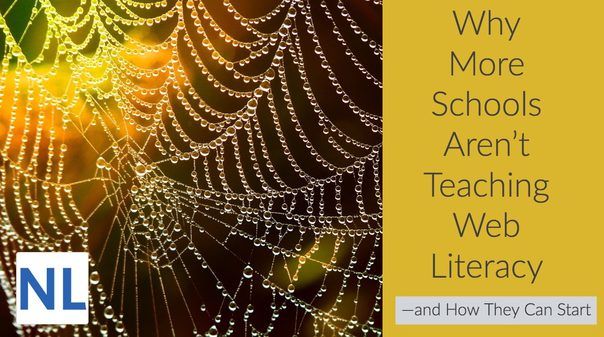 NLearning's tweet photo. Why More Schools Aren’t Teaching Web Literacy—and How They Can Start https://t.co/hQom0IIlpE #NLearning https://t.co/UFX9RZKMIF