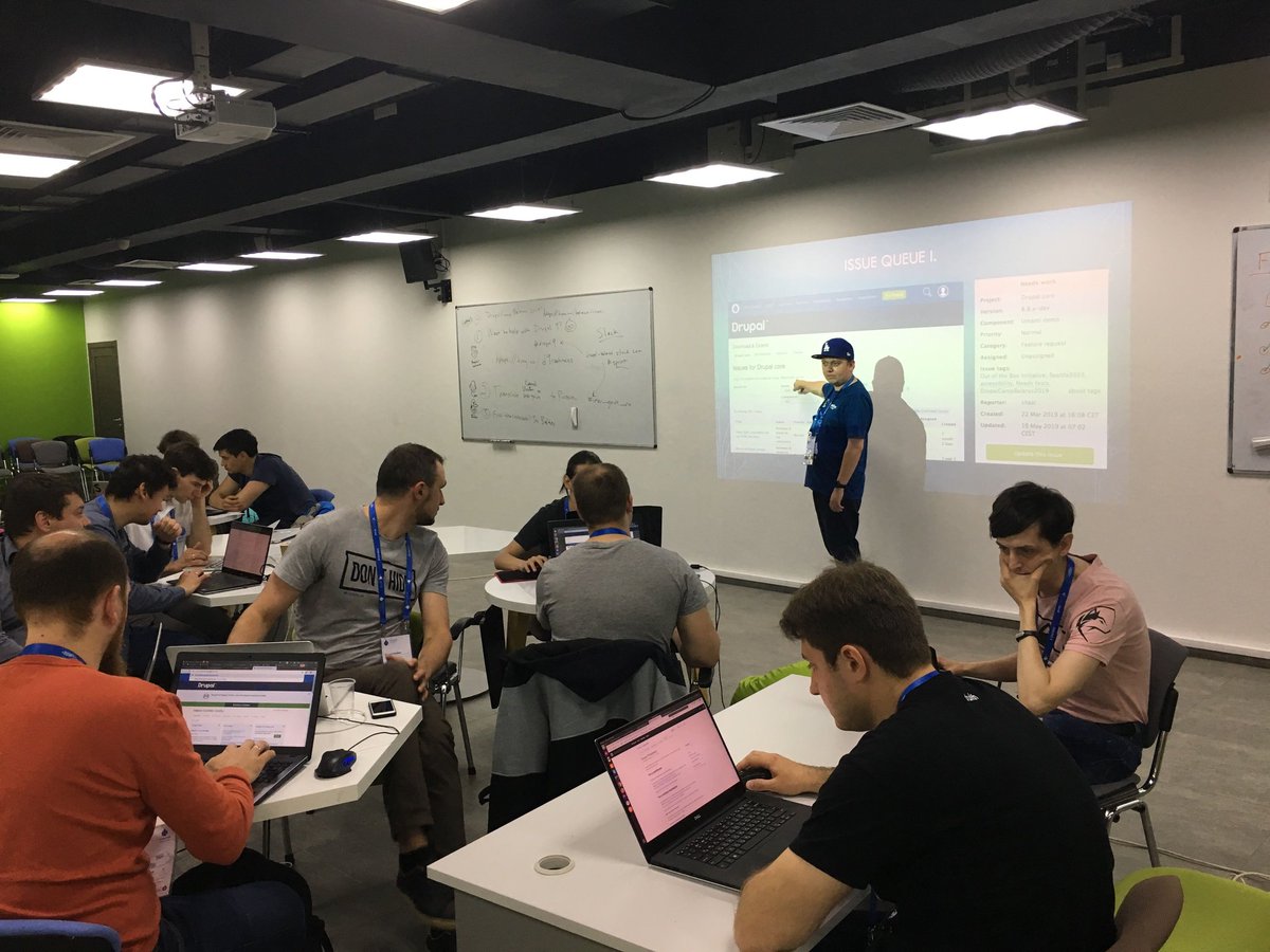 tatarbj's tweet image. The day when I gave 1st time a First timer Contribution Workshop, helped by many #mentors, stepping up and showing how awesome is the #community at #drupalcampby Contribution Day. 🙆‍♀️🙆‍♂️ worked on #drupal9, 🇷🇺translation, #Drupal core and other topics! Thank You all!