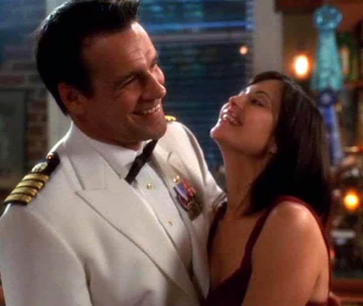 Vale___85's tweet photo. Tonight is the big night! 14 years after Harm and Mac are together again on screen. Last scene: the engagement one. Really beautiful! β€π And tonight we'll find out if they are finally married! πβ€ #SarahMackenzie #HarmonRabbJr #HarmandMac #JAG #JAGonNCISLA https://t.co/DIDlEc6afV