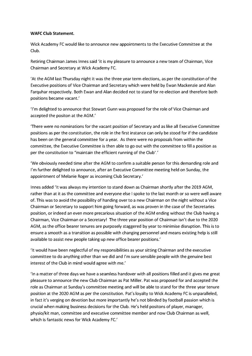 Wick Academy FC tweet media