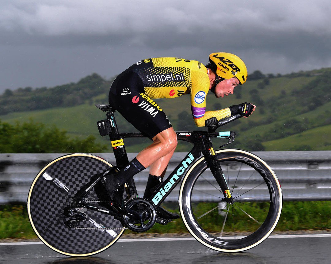 Strike two it is!

What an impressive victory by <a href="/rogla/">Primož Roglič</a> of <a href="/JumboVismaRoad/">DavidRRCegg</a>! He flew towards another TT victory in this Giro d'Italia and smashed the competition with his trusted Lazer Victor!

#Giro102 #LazerHelmets #USEYOURHEAD