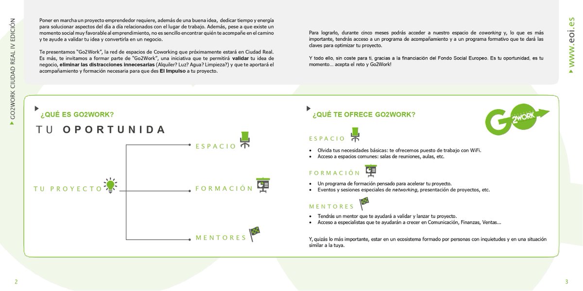vtaperez's tweet photo. Ultima semana para inscribirse en #Coworkingeoi @eoi @gobjccm @CiudadReal. En el que si eres o tienes espíritu #emprendedor podrás impulsar tu #idea o acelerar tu #proyecto empresarial de la mano de #mentores y #ponentes de primer nivel, GRATIS. Inscríbete https://t.co/SpLUd7XZHI https://t.co/fUKeOrIzez