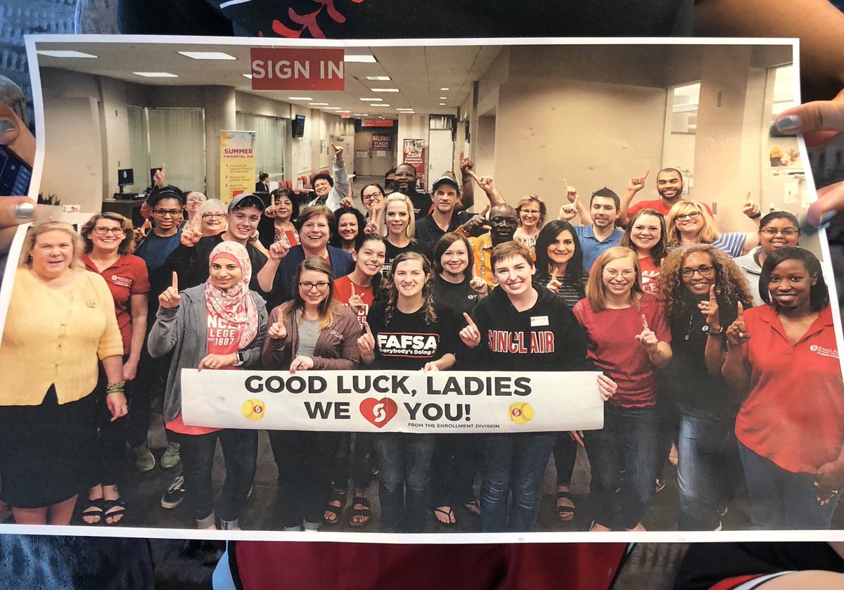 Sinclair_SB's tweet photo. Thank you @SinclairCC enrollment division for the love and support! So many great people here at this school! We are #TartanProud to represent Sinclair at the National Tournament. #WeAreSinclair https://t.co/TpZsTmwe3A