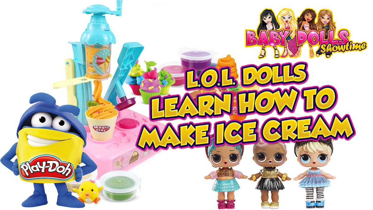 (ᵔᴥᵔ) Watch Episode 12 📺【youtu.be/ZyuIHtjSwdY】-  L.O.L. Dolls Learn How To Make Ice Cream Using Play-Doh 🍨 Play Doh Clay Ice Cream Maker Machine. #loldolls #playdohicecream #playdohicecreammaker #playdohicecreammachine #howtomakeicecream #pretendplay #playwithdolls #lol