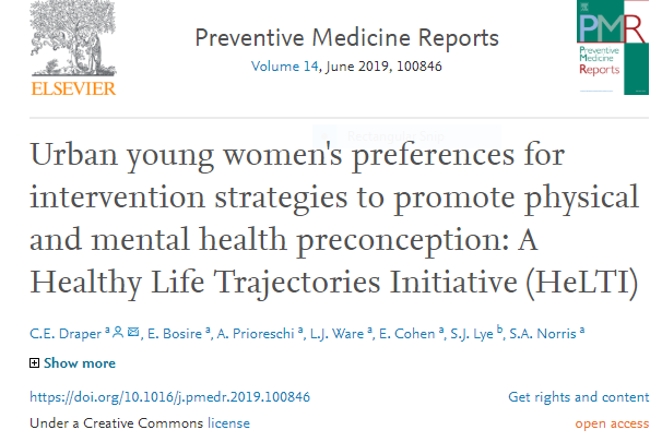DPHRU_SA's tweet photo. Also recently published by the same team #HeLTI South Africa researchers
Catherine Draper @DrCathD Edna Bosire
@bossedna1 @A_Prioreschi @lisajayneware
#EmmanuelCohen #ProfShaneNorris AND #StephenLye @Alliance_HD in Canada
https://t.co/RdX1jr1J0t https://t.co/J9UEIGwGrB