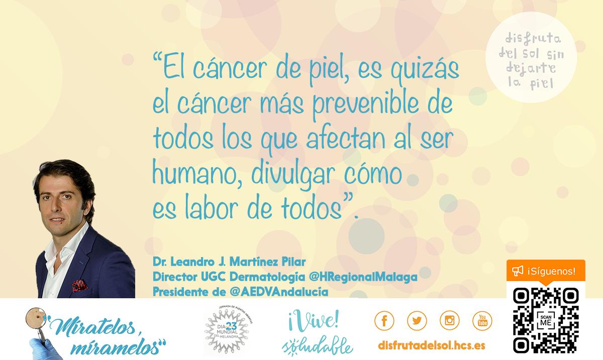 disfrutadelsol's tweet photo. #DíaMundialdelMelanoma · · Jornada de Puertas Abiertas · Dr. Leandro Martínez (@eldermatologo), presidente @AEDVAndalucia
@HRegionalMalaga @saludand
@aecc_es
@AECCMALAGA
#Soludable2020 🌞
#DisfrutadelSOL #MíratelosMíramelos
#ViveSoludable https://t.co/7UIrnOSd6j