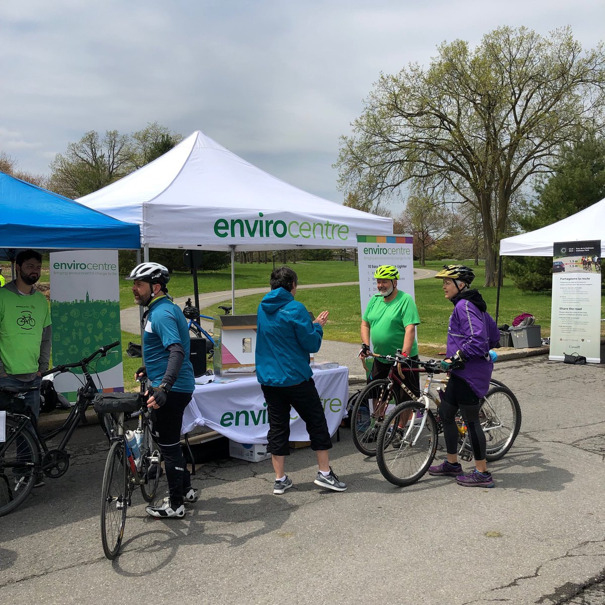 EnviroCentre's tweet photo. We’re happy to say the sun has come out! Still time to ride over to Remic Rapids for a free tune up, some poutine, ice cream, games, and lots of free swag! #cyclofusion https://t.co/NMqk3NCWvS