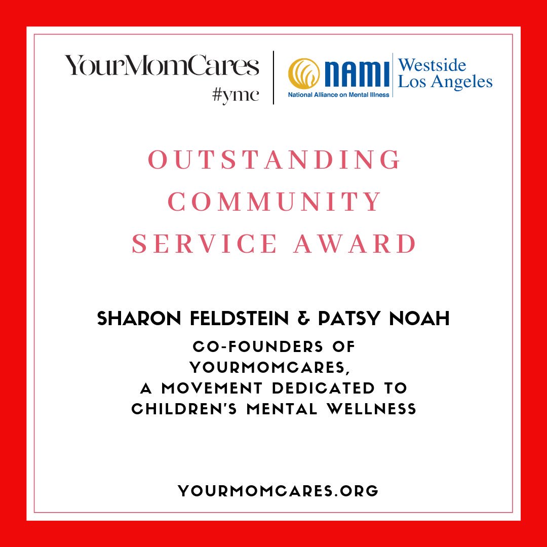 Thank you @namiwla for honoring #YourMomCares with this year’s outstanding community service award. Together we share a commission mission to fight stigma around mental illness and make a positive impact on youth’s mental health. To learn more visit yourmomcares.org #ymc