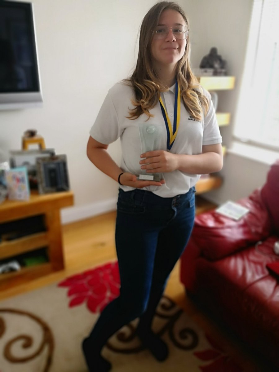 Pleased to get U18 player of the season, and receive it from @Poppy_G_C . Back to the revision now as GCSEs continue! Then CofE trials in July 😎😎😎😎