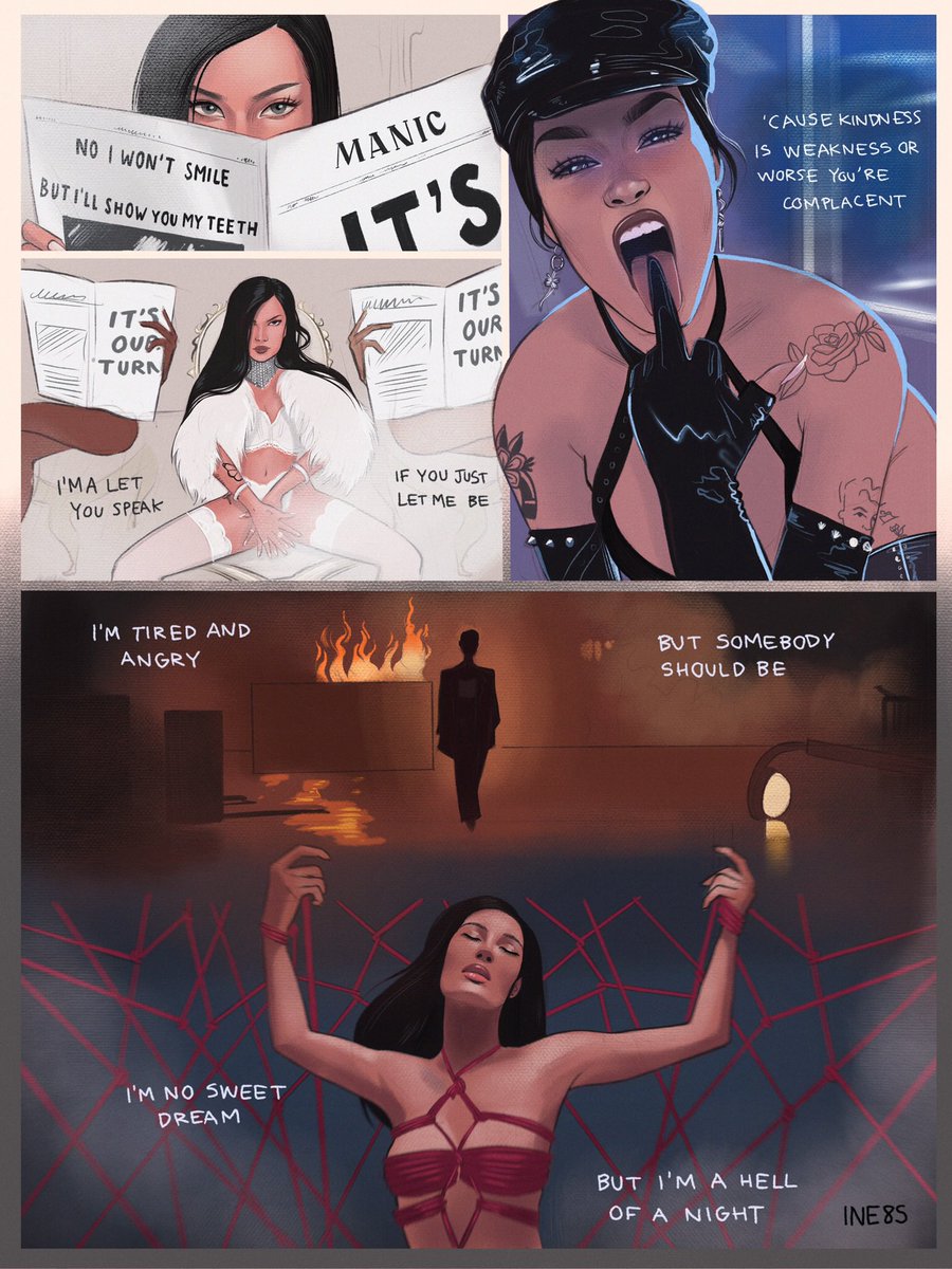 ine8s's tweet photo. I've tasted blood and it is sweet #HalseyNightmare (ig: ine8s) https://t.co/L3ezEu4WXV