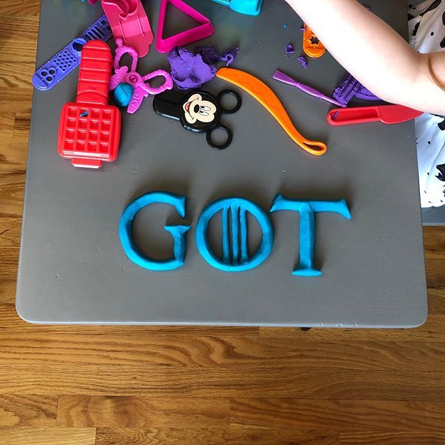 #30: In honor of the Game of Thrones series finale. Who will sit the iron play-doh?. #play-doh #playdoh #typography #lettering #handlettering #design #graphicdesign #gameofthrones #got #hbo #starks #lannisters #targaryens #whitewalkers #ironthrone #asongoficeandfire