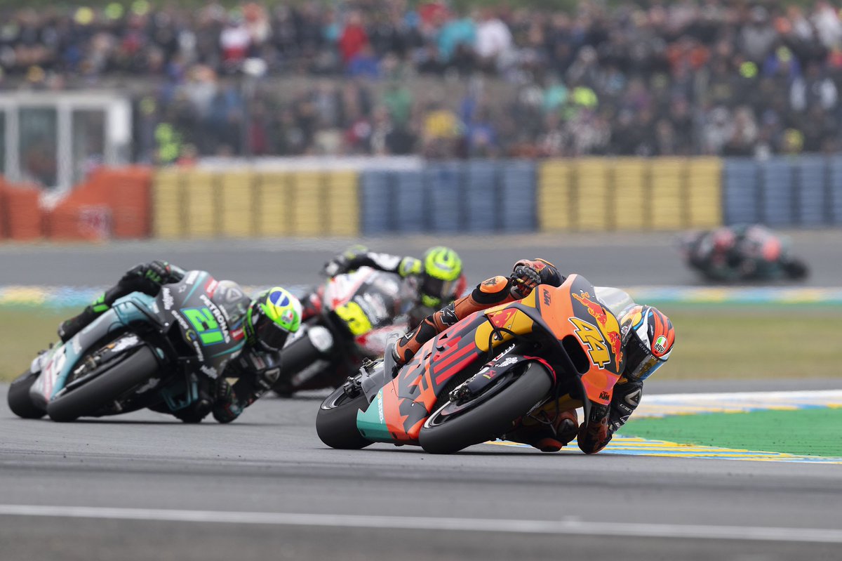 polespargaro's tweet photo. Increíble, a 6 segundos del primero!!! P6!!! Día para recordar. Un lobo no es peligroso por sus colmillos sino por su manada. Gracias @KTM_Racing @redbull!!! ❤️

This was simply amazing!!! A day to remember for all of us!!! Thanks team!!! #FrenchGP https://t.co/Tx7wkYBIfO