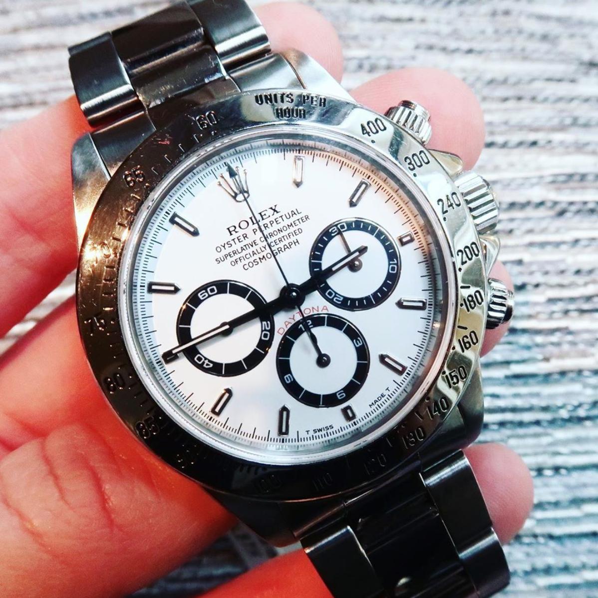 armour43's tweet photo. We have another Rolex ‘Panda’ Cosmograph Daytona in store! 🐼 Always so popular! https://t.co/XFzGaWrV0N https://t.co/vIHMpywYb8