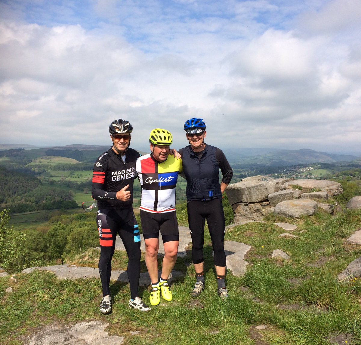 GaryRidgeway's tweet photo. @RideforEric would just like to thank Karen, all the volunteers and sponsors for a lovely event today. Had a great ride with my friends @chrisbanner66 and @PerrottDarren in our fantastic Peak District. Hope to see you all next year.#RideforEric https://t.co/Rx7hPqWT3s