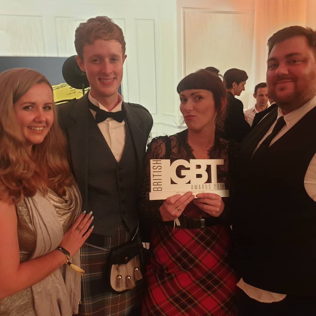 FLAskham's tweet photo. A few from the @BritLGBTAwards with @rbs_rainbow - well done to all nominees and winners. I felt incredibly inspired and motivated to keep pushing forward for positive change 🌈🌈 https://t.co/l2zZJzb4k3