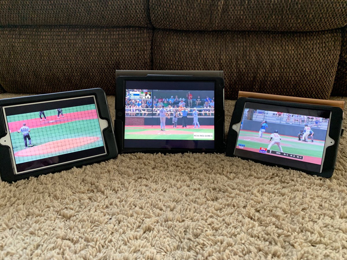tsmall22's tweet photo. When you have just enough household tablets to follow @NJACSports baseball in the NCAA Regionals https://t.co/glY1kApYWz