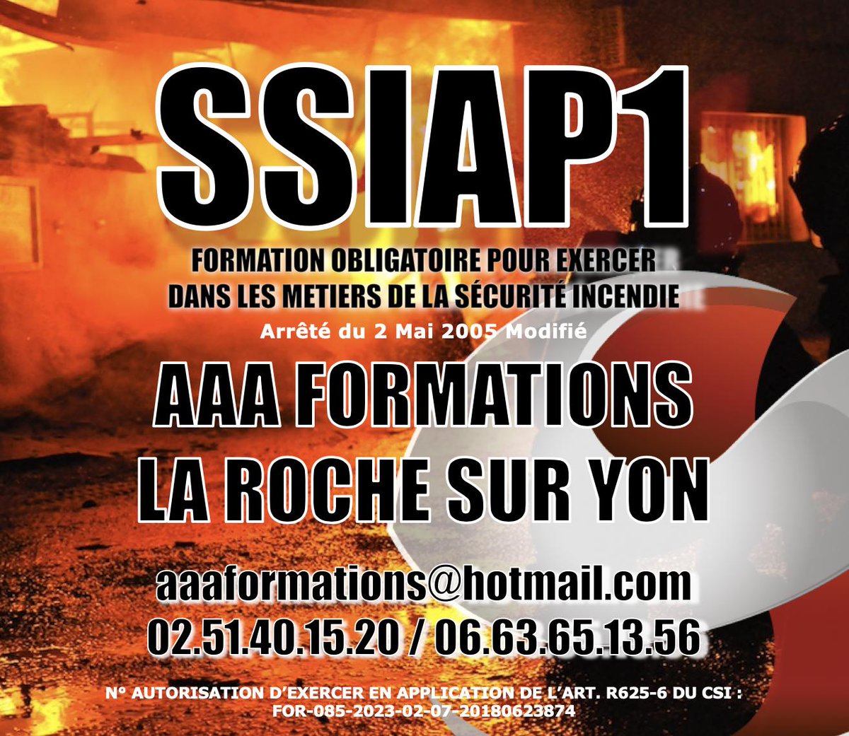 AAAFormations's tweet photo. Demain on entame la 2ème semaine du SSIAP1 à Angers ... Début de la 1er semaine de SSIAP1 à la Roche sur Yon.
Désole pour les déçus sur la formation SSIAP1 à la Roche sur Yon, il n'y a que 12 places, mais on vous inscrit sur la prochaine session sans faute. #AAAFORMATIONS #SSIAP https://t.co/kL4n17lI3t