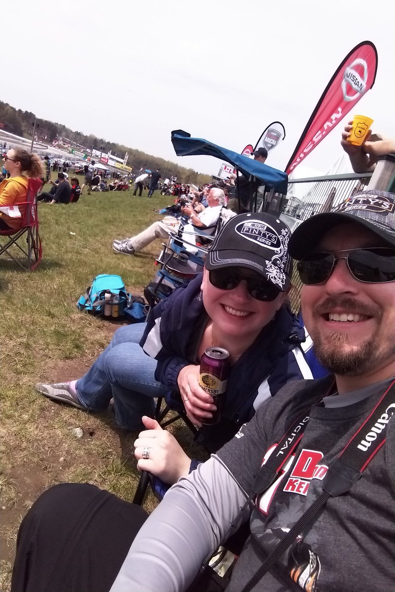 NAUSECAR's tweet photo. Ready for the @NASCARPintys sponsored by @Pintysfoods Season Opener at @CTMPOfficial with my beautiful wife @AlyssaNause ! Happy 3 years, and 3rd #victoriadayspeedfest to ya! Go @DJKRacing and @Garyklutt ! https://t.co/G3E5j9bseB