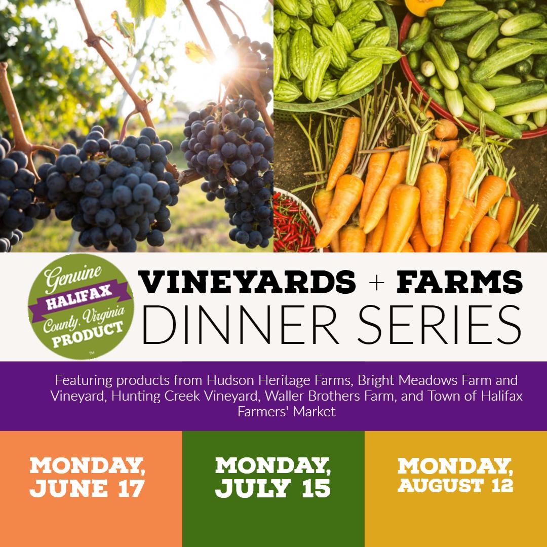 BerryHillResort's tweet photo. We are pumped about this dinner series!
Only 30 seats available for each event. $44 per person (includes wine pairings, tax and gratuity). Please call 434-517-7000 to reserve.

#discoverhalifaxva #genuinehalifaxcountyproducts #eatlocal #drinklocal #farmtotable #vinetotable https://t.co/fcy3bytveU