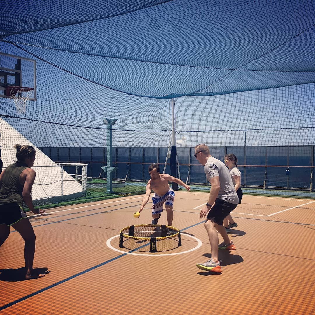 itscalebwest's tweet photo. Top deck @Spikeball on international waters #Spikeball #jointhemovement #carnival #choosefun #wind #somuchwind https://t.co/47SrVbYqTe