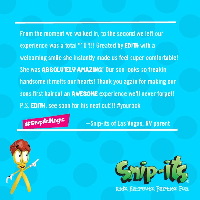 SnipitsSalons's tweet photo. This review is everything! Our customers are just the best; we can’t wait to see each and every one of you for the next haircut adventure. Thank you for the love. #WeSpeakKid #SnipitsMagic #KidsHairExperts #StylistLove https://t.co/Wyy0aiqo0P