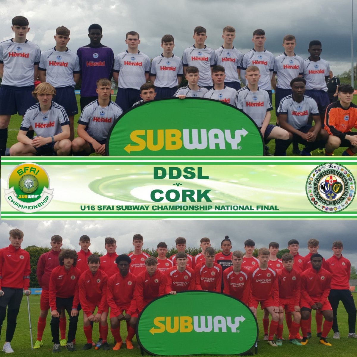 SFAIreland's tweet photo. 📸 Congratulations to @corksl on beating the DDSL to claim the U16 SFAI Subway Championship today in Gainstown - video highlights to follow ⚽️ 

@SubwayROI #sfaiSUBWAY https://t.co/Yif2fXJfP6