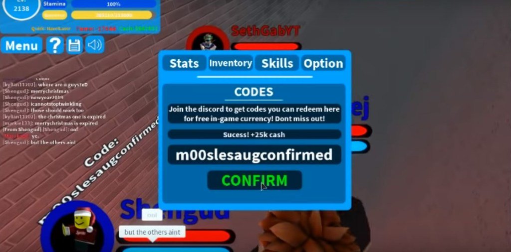 Boku No Roblox List Of Codes That Work