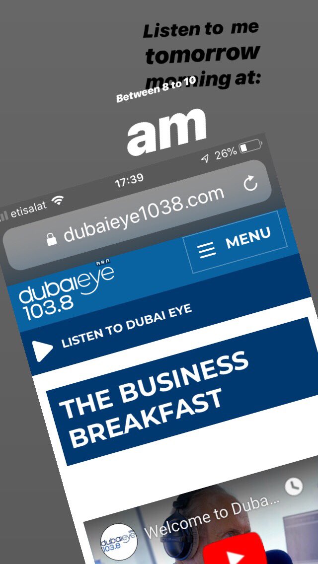 davidvanlochem's tweet image. Listen tomorrow to @DubaiEye1038FM @BusinessBreakfa @AugmentedW #AugmentedWorkforce #AI #RPA