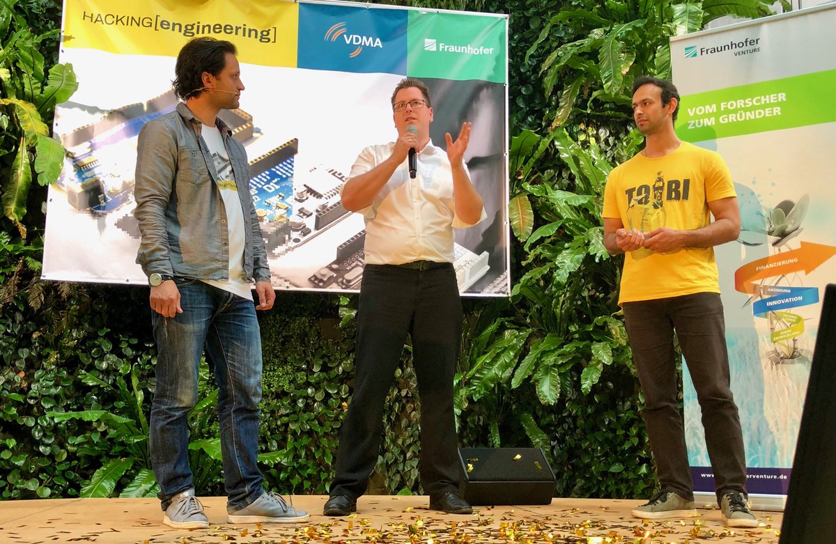 VDMAonline's tweet photo. Sieger der Challenge #3 unseres #Hackathons ist #KogniSense - wir gratulieren!
#HACKENG VDMA #StartupMachine #EMiNT #VDMAFB https://t.co/DDaAnN25Go