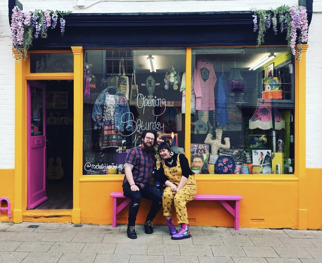 RockafellaInd's tweet photo. Not a bad opening day, if I do say so myself. Thank you to everyone who came down yesterday to support, spend money and drink with us. It really does mean the world. #buyauthentic #shoplaunch #upcyledclothing #vinyl #eaglestreet #vintagetoys #supportindies #kaleidoscopeye https://t.co/IN8AHaGwRm