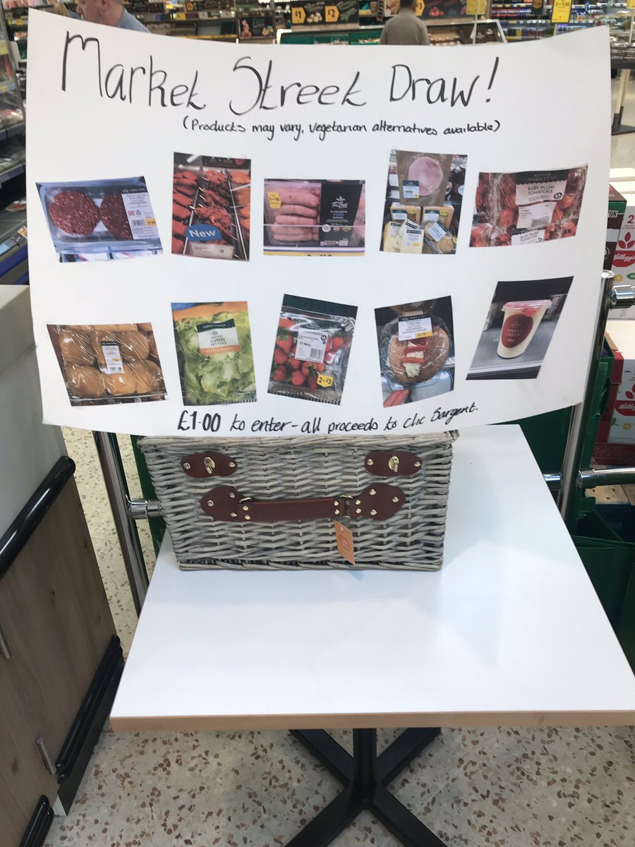 Highlighting <a href="/Morrisons/">Morrisons</a> Market Street with a hamper draw! All proceeds to <a href="/CLIC_Sargent/">CLIC Sargent</a> a winner will be drawn on June 9th!