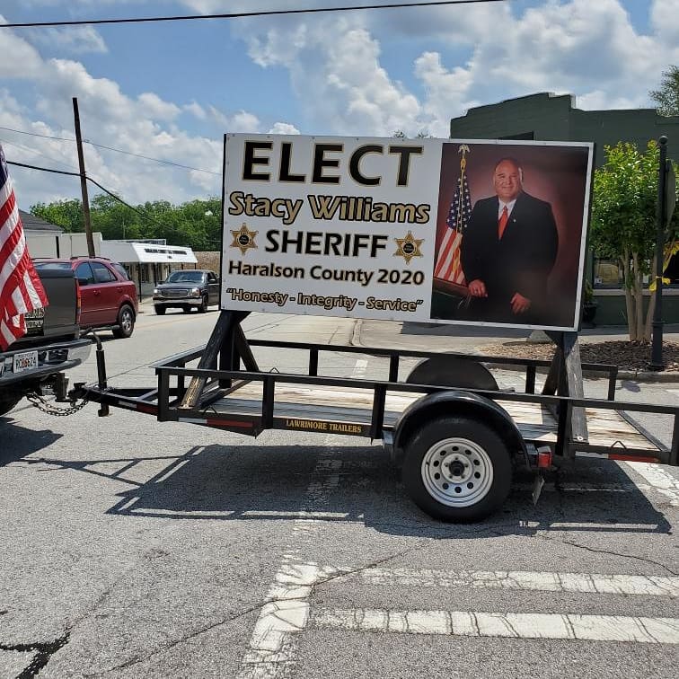 Sandboxtrainer's tweet photo. Buchanan "Fair on the Square Parade" 2019. We had a great time meeting and talking with people there. We made a lot of kids happy today during the day parade. Thanks for the continued support as we move closer to the 2020 Haralson County Sheriff's election. https://t.co/VSICzQBt2f