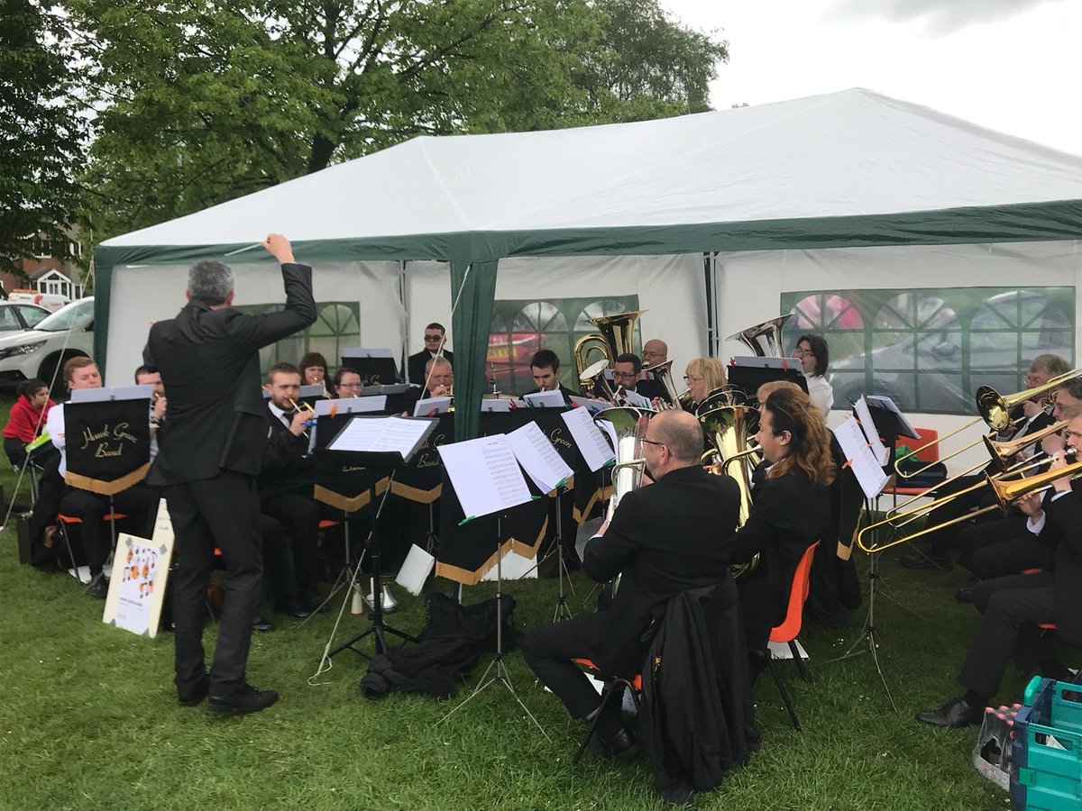 HawkGreenBand's tweet photo. Weโve had an enjoyable afternoon playing on the green at the Hawk Green Residents association annual Maypole event! A great day! Well done to all the organisers and thanks for inviting us. #hawkgreen https://t.co/XIM1RLAfGe