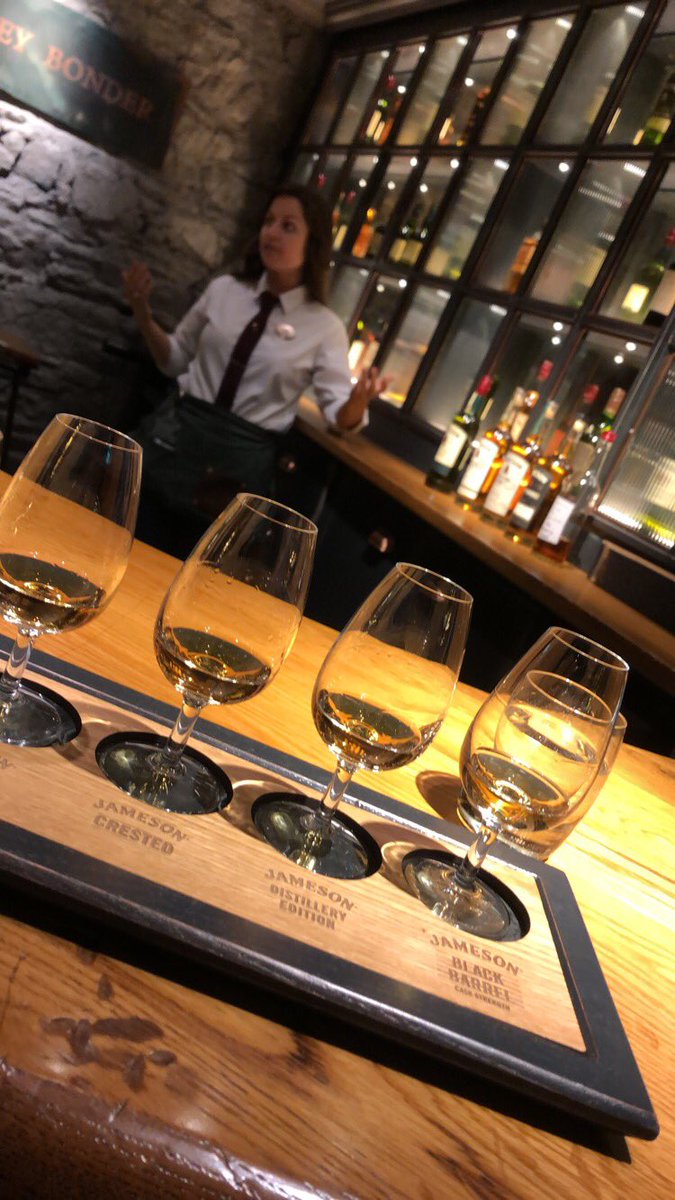 MichelleFloyd13's tweet photo. Ireland is off to a great start! Such a great afternoon at the #JamesonDistillery doing tastings and learning the history behind Bow St.🇮🇪🍀🥃 @jamesonwhiskey #BowSt #SecretTasting #IrishWhiskeyHistory https://t.co/v353eVif4F